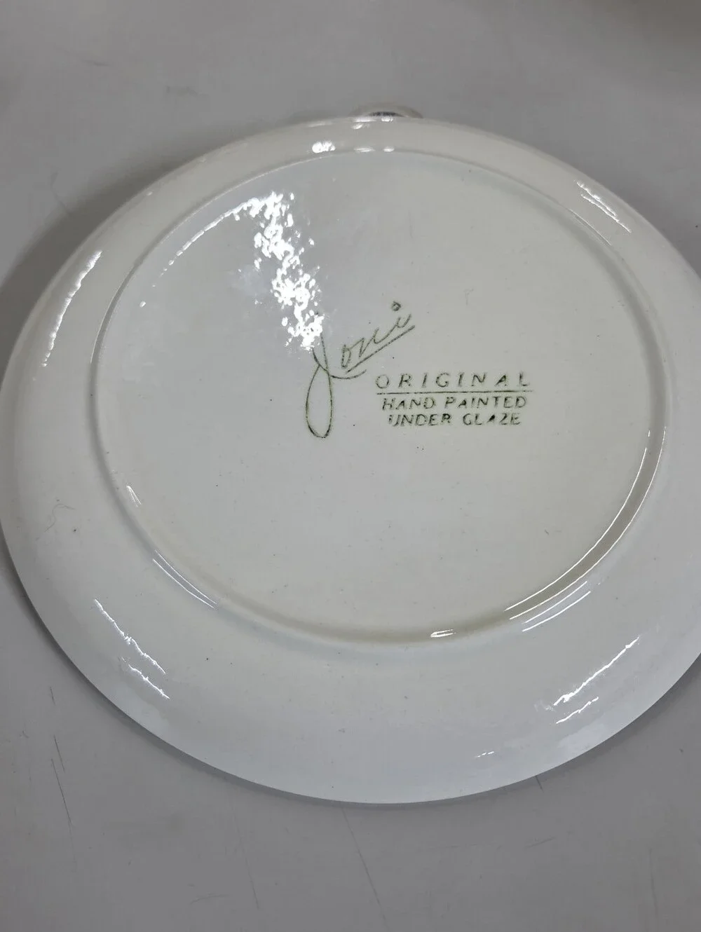 Vintage Joni Original Hand Painted Ivy Dinner Plate Mid Century California Ivy S
